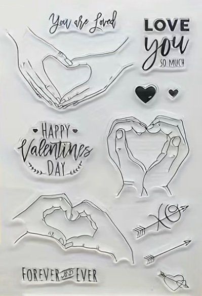 Timbri: Silikonstempel Love – Nuovo e nell'imballaggio originale da Kaltbrunn venduto da schere-stein-papier