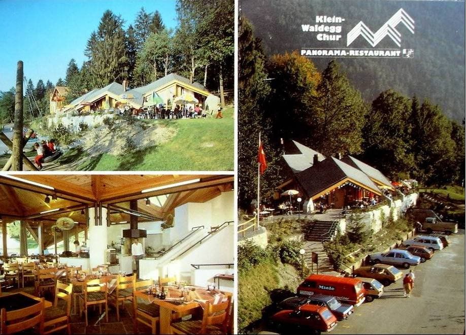 Ansichtskarten: CHUR Panorama-Restaurant Klein-Waldegg, Fam. Ch. Lipp - Auto – Neu (gemäss Beschreibung) aus Jona von philajona