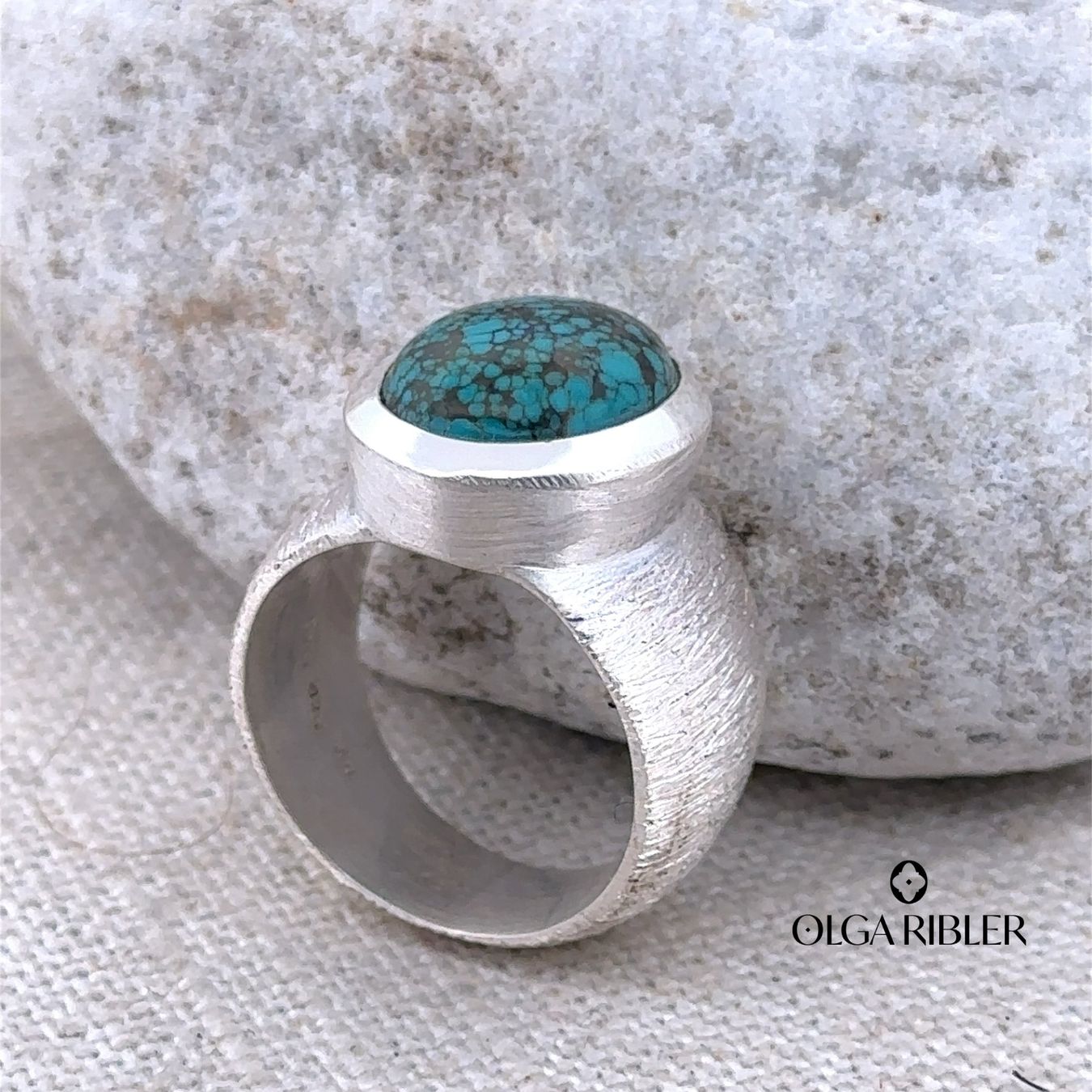 Olga Ribler Anelli: Statement Silber Ring 925 mit Türkise Grösse 52 – Nuovo (secondo la descrizione) da Luzern venduto da Schmuckoutlet 4