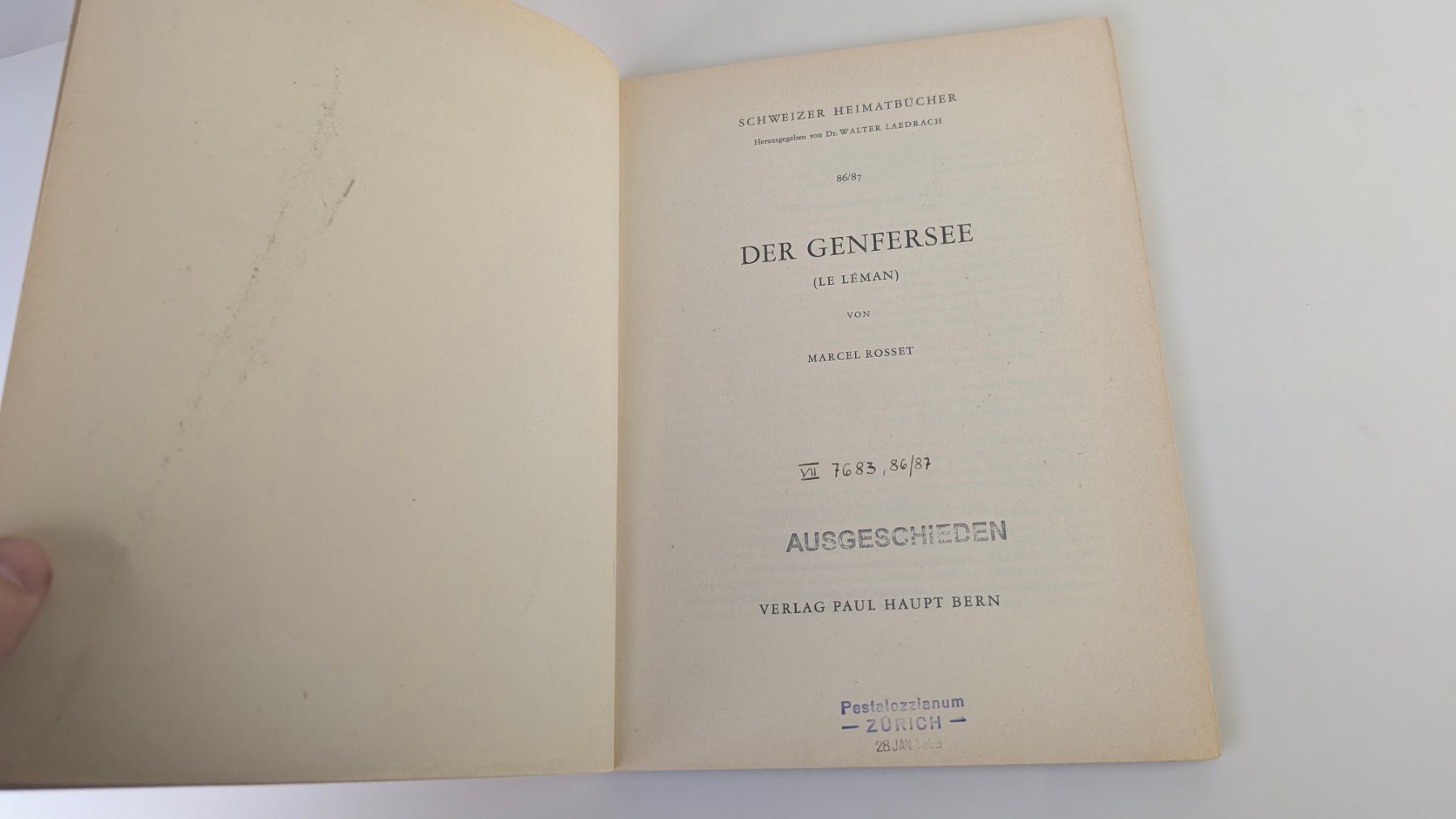 Libri: Schweizer Heimatbücher: Der Genfersee 1956 – Usato da Zürich venduto da axolottchen 3