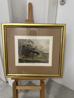 Handkolorierter Stich "Spring" von John Dearman Goldrahmen 