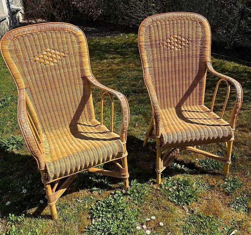 Poltrone: Paire de fauteuils en rotin – Usato da Conches venduto da fab_wh52