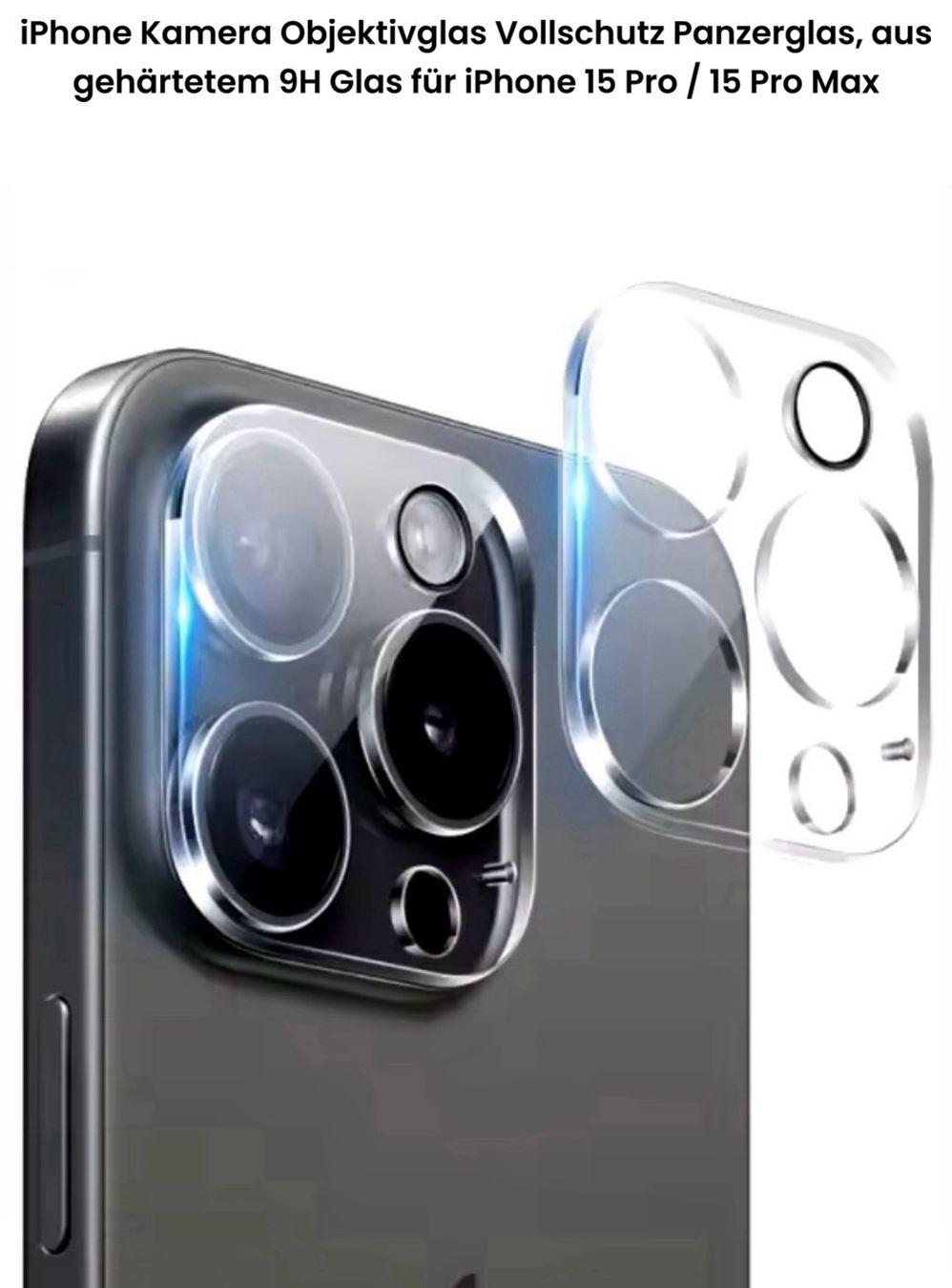Panzerglass Cover & Protezioni schermo: iPhone 15 Pro / 15 Pro Max Kamera Panzerglas Schutz HD 9H – Nuovo (secondo la descrizione) da Basel venduto da MY.AIRPODS.SHOP