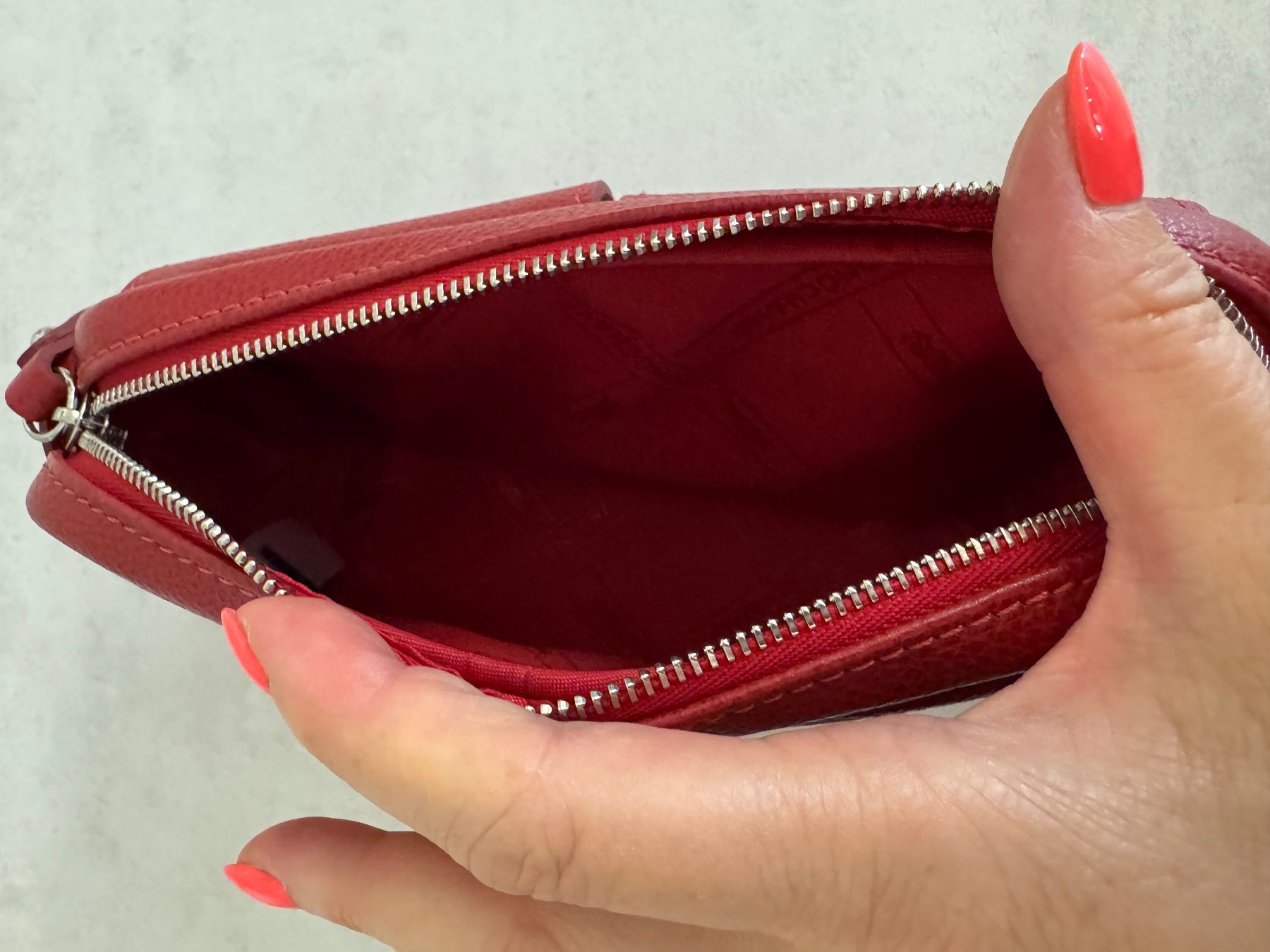 Longchamp Borse da donna: Longchamp Leder Pochette rot – Usato da Geroldswil venduto da Jeremy11 3