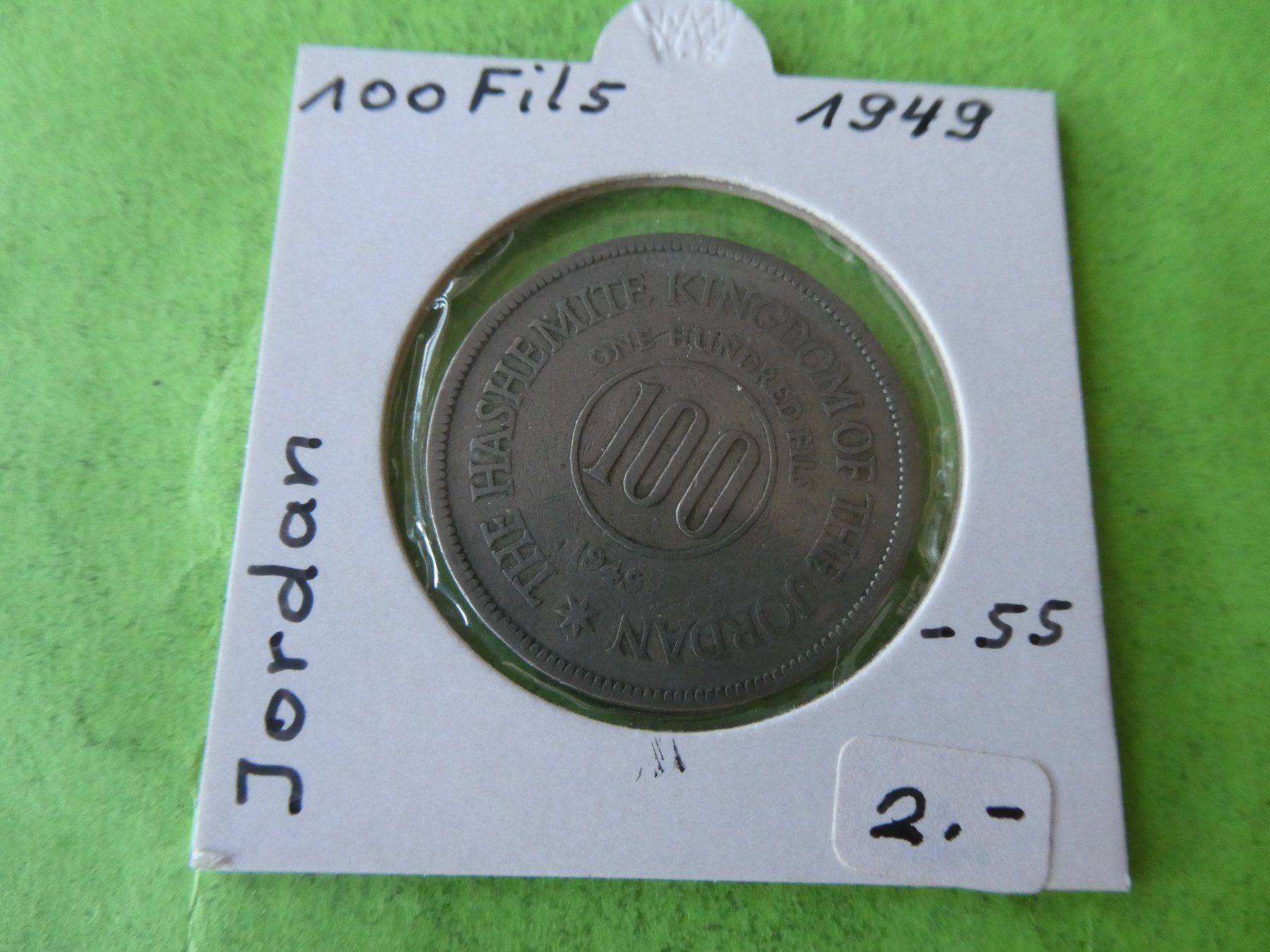 Tutti le monete: Jordanien 1949,  100 Fils – Usato da Hinterforst venduto da Rohusri