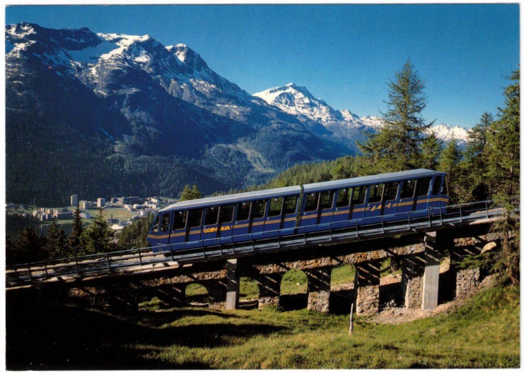Cartoline postali: St. Moritz - Standseilbahn Corviglia – Usato da Binningen venduto da Mountainrider