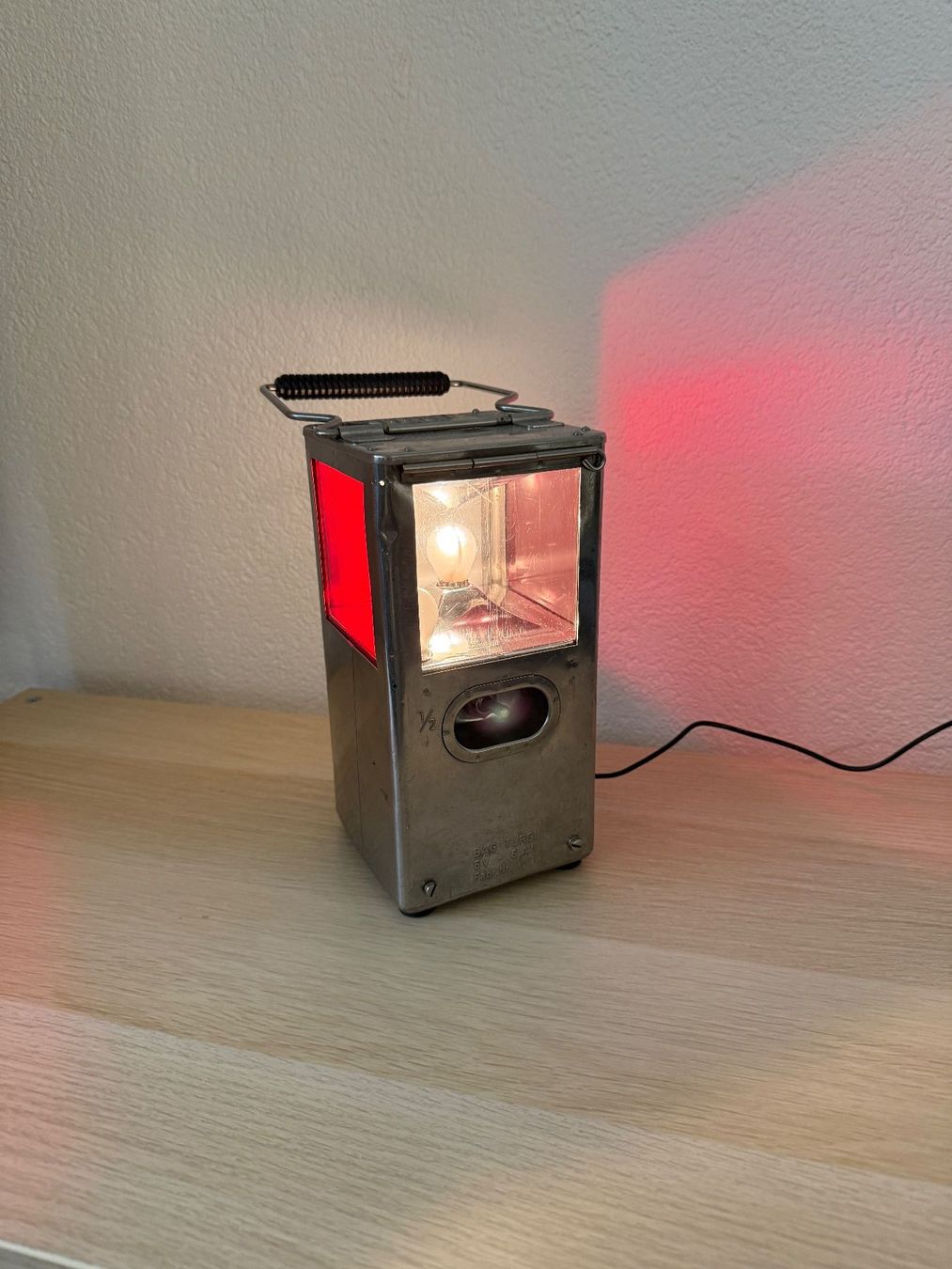 SBB/CFF/FFS Lampade: SBB Schaffnerlaterne als Nachttischlampe – Usato da Solothurn venduto da neviobernhard 1