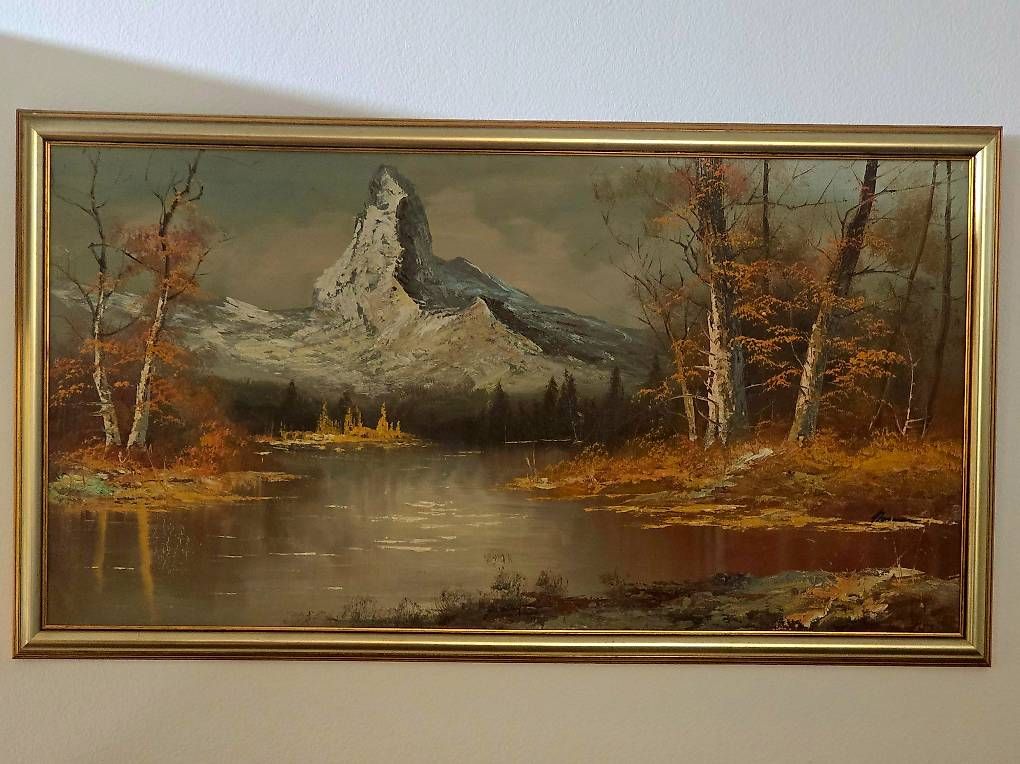 Dipinti: Ölgemälde Herbstbild Matterhorn - Schweiz – Usato da Buchs ZH venduto da son_n8vm