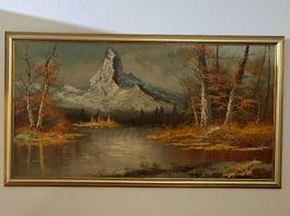 Ölgemälde Herbstbild Matterhorn - Schweiz