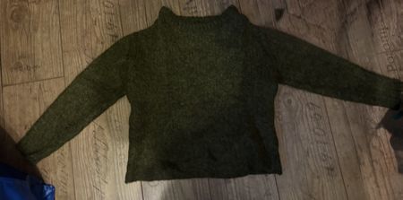 Damen Pullover gestrickt olivgrün