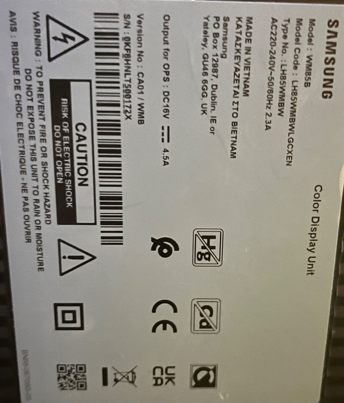 Monitor: Samsung Flipboard Touchscreen Display 85 Zoll gebraucht – Usato da Langwies venduto da ann_n88c 4