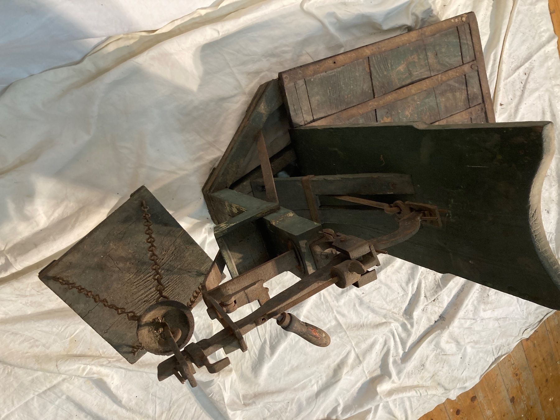 Bilance e pesi: Antike Dezimal Waage aus Holz deko – Usato da Allschwil venduto da thi_c6pb 4