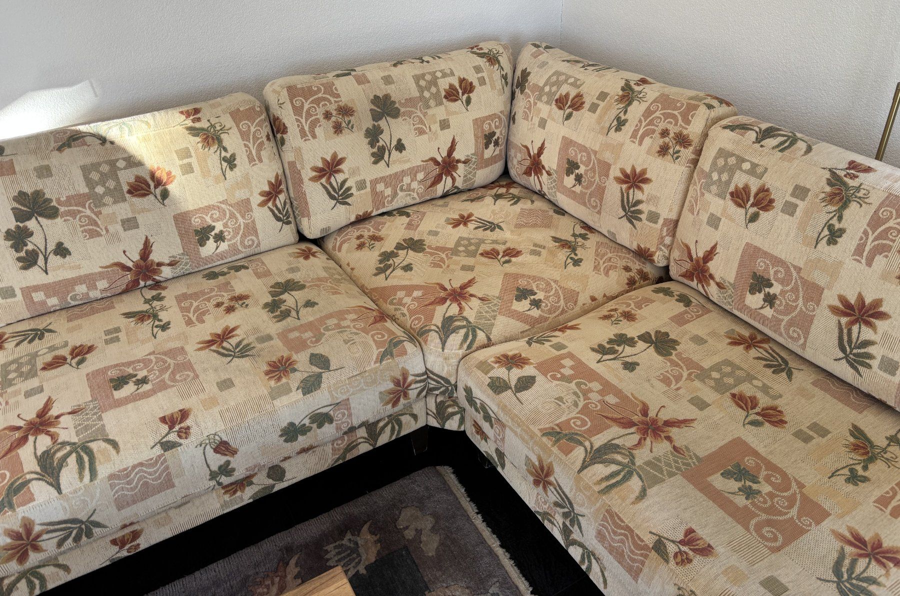 Rolf Benz Divani: gemütliches + grosses Sofa, beige, Design-Blumenmuster – Usato da Therwil venduto da mb_bl68 2