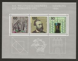 1984 Weltpostkongress in Hamburg der UPU Block **