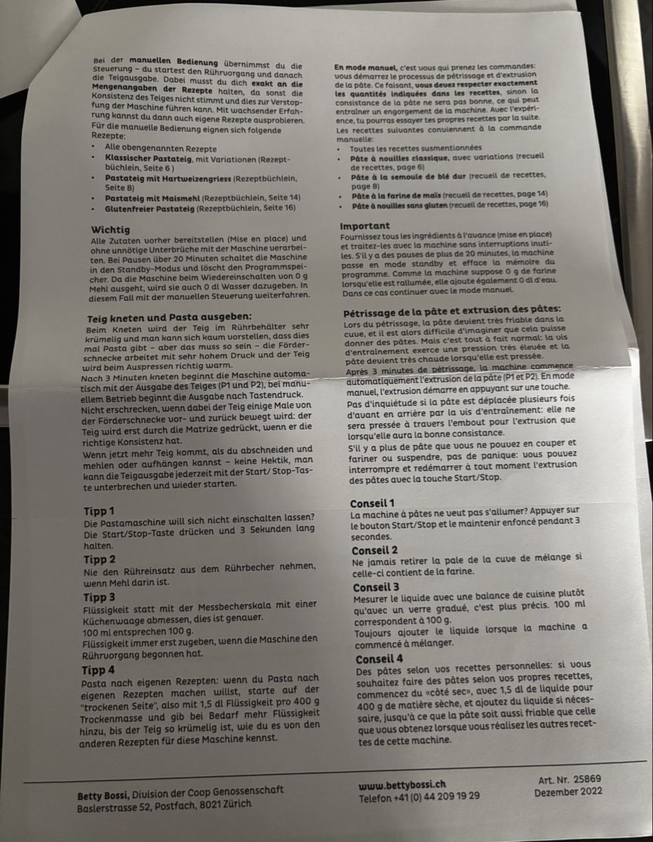 Betty Bossi Küchengeräte: Pastamaschine Betty Bossi – Neu (gemäss Beschreibung) aus Läufelfingen von Schwan14 5