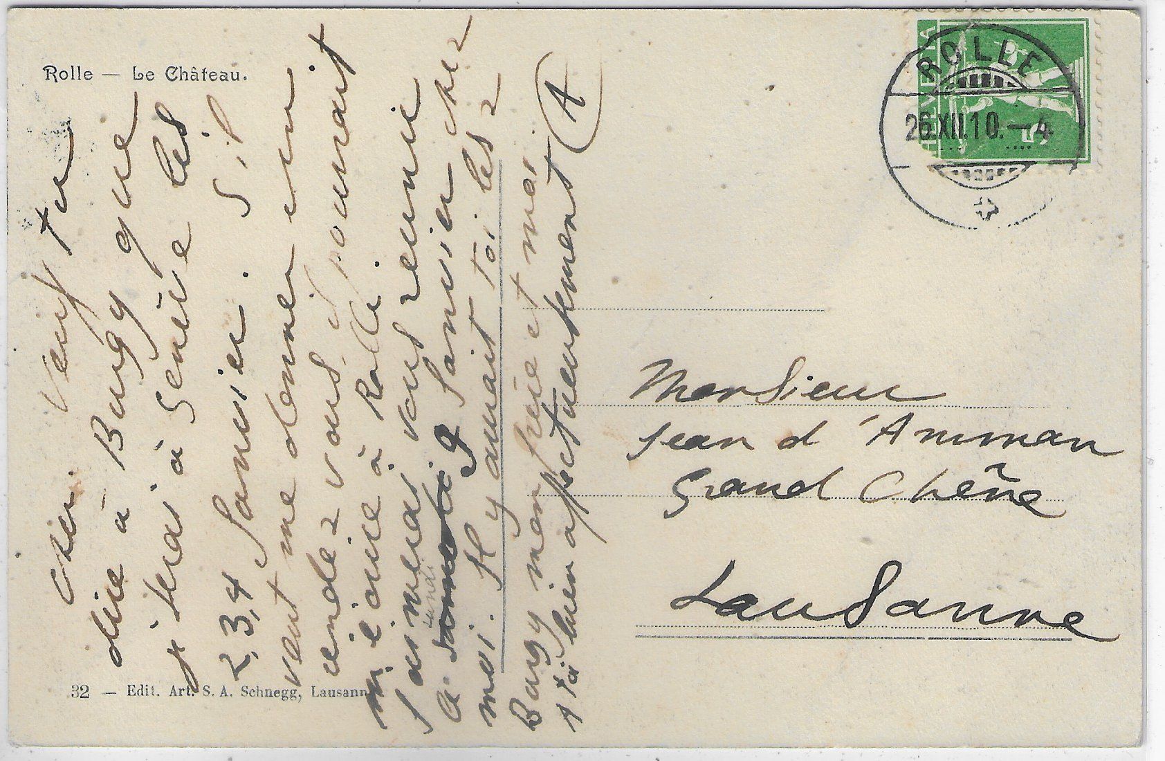 Cartoline postali: Rolle - Le Chateau – Usato da Ettingen venduto da Kartenplanet 1