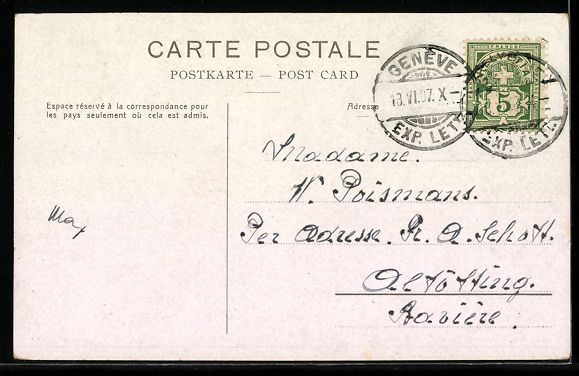 Cartoline postali: AK Geneve, Interieur du Victoria Hall – Usato da Berlin venduto da bartko-reher 1