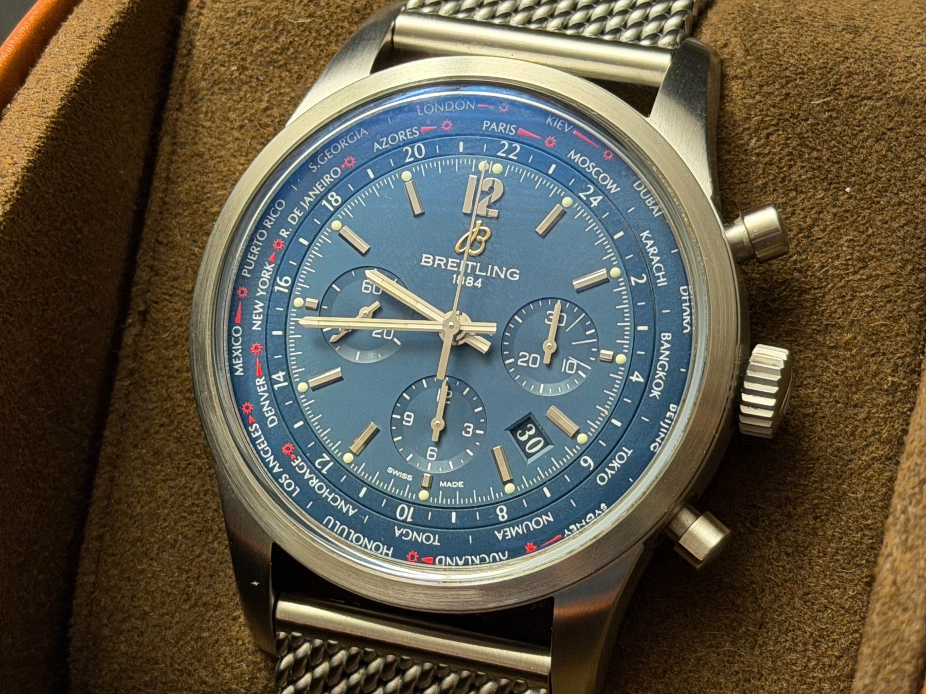 Breitling Orologi: Breitling Transocean Chronograph Unitime 46mm – Usato da Aarau venduto da trader1000 1