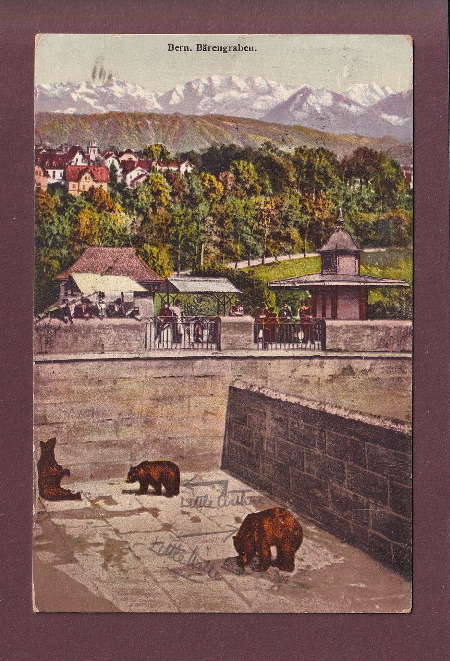 Cartoline postali: BERN - Bärengraben - 1914 – Usato da Pully venduto da nicecards