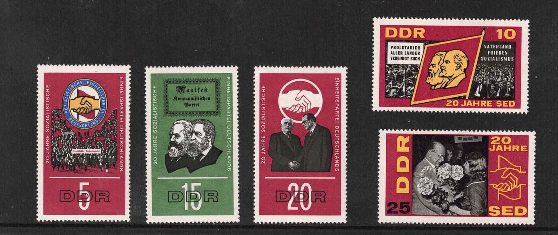 Tutti i francobolli: DDR 1966 Nos 1173-1177 ** – Nuovo (secondo la descrizione) da CHENE-BOURG venduto da Praslin