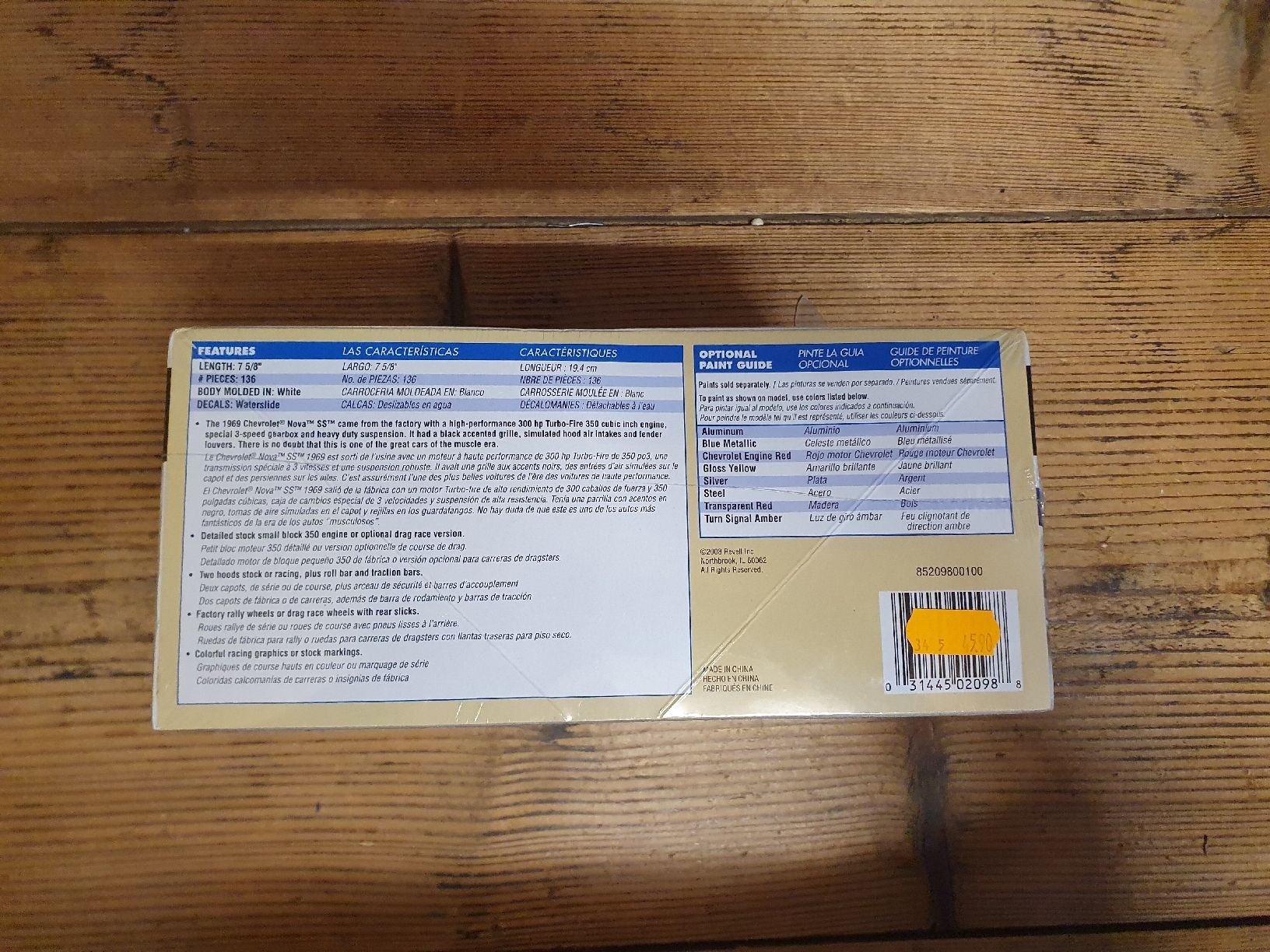 Revell Modellini d'auto: Revell 1969 Chevy Nova Modellauto – Nuovo e nell'imballaggio originale da Rüegsauschachen venduto da Ctba82 2