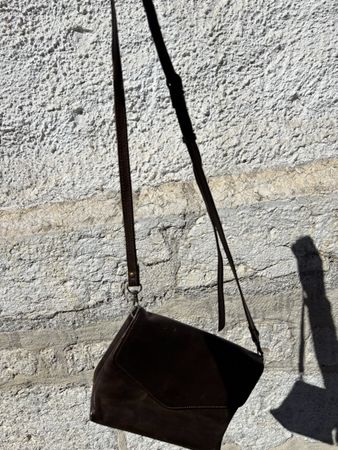 Damen Umhängetasche Leder braun gebrauchter Zustand
