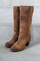 Car Shoe by Prada Suede Leather Boots