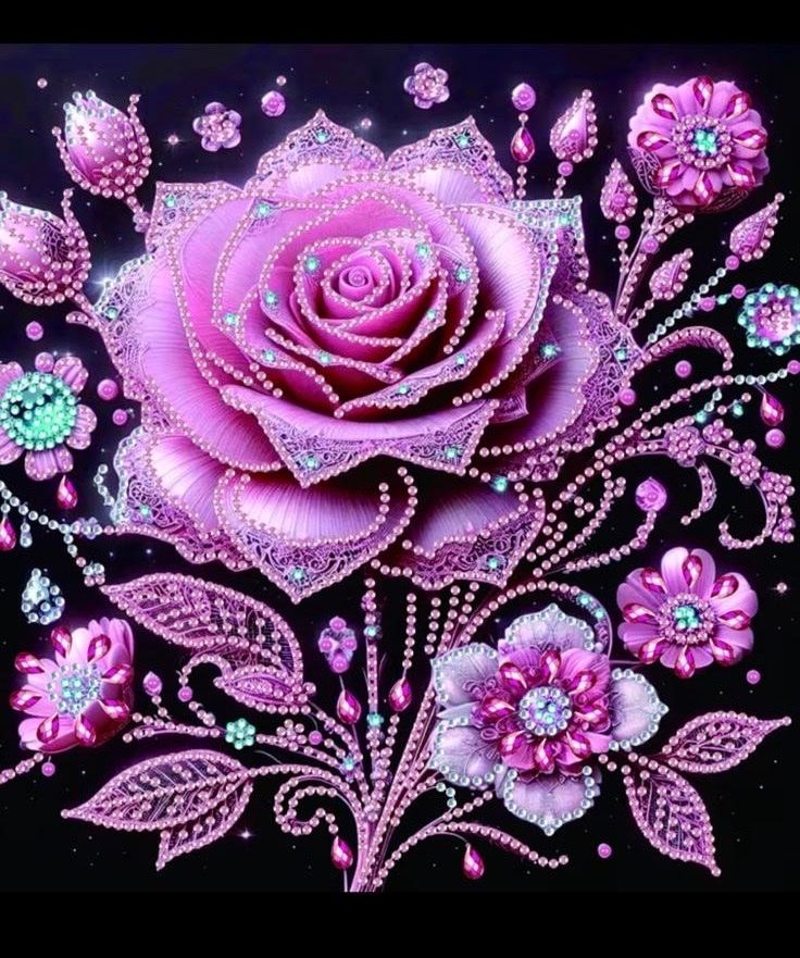 Kit bricolage: Diamond Painting: Rosen 30x30cm – Nuovo e nell'imballaggio originale da Teufenthal AG venduto da MeineSchatztruhe