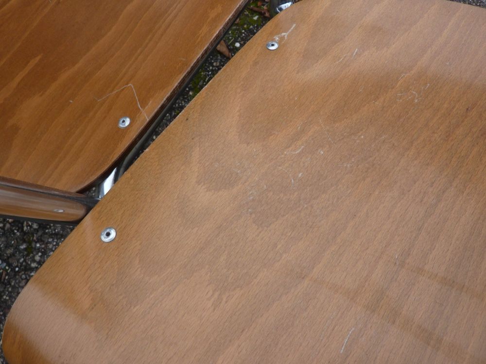 6 Stühle Holzstühle Stapelstühle Seminarstühle stapelbar 5