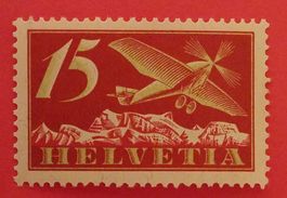 F3, Flugpostmarke Flugzeug über Alpen postfrisch Kt. 13.-