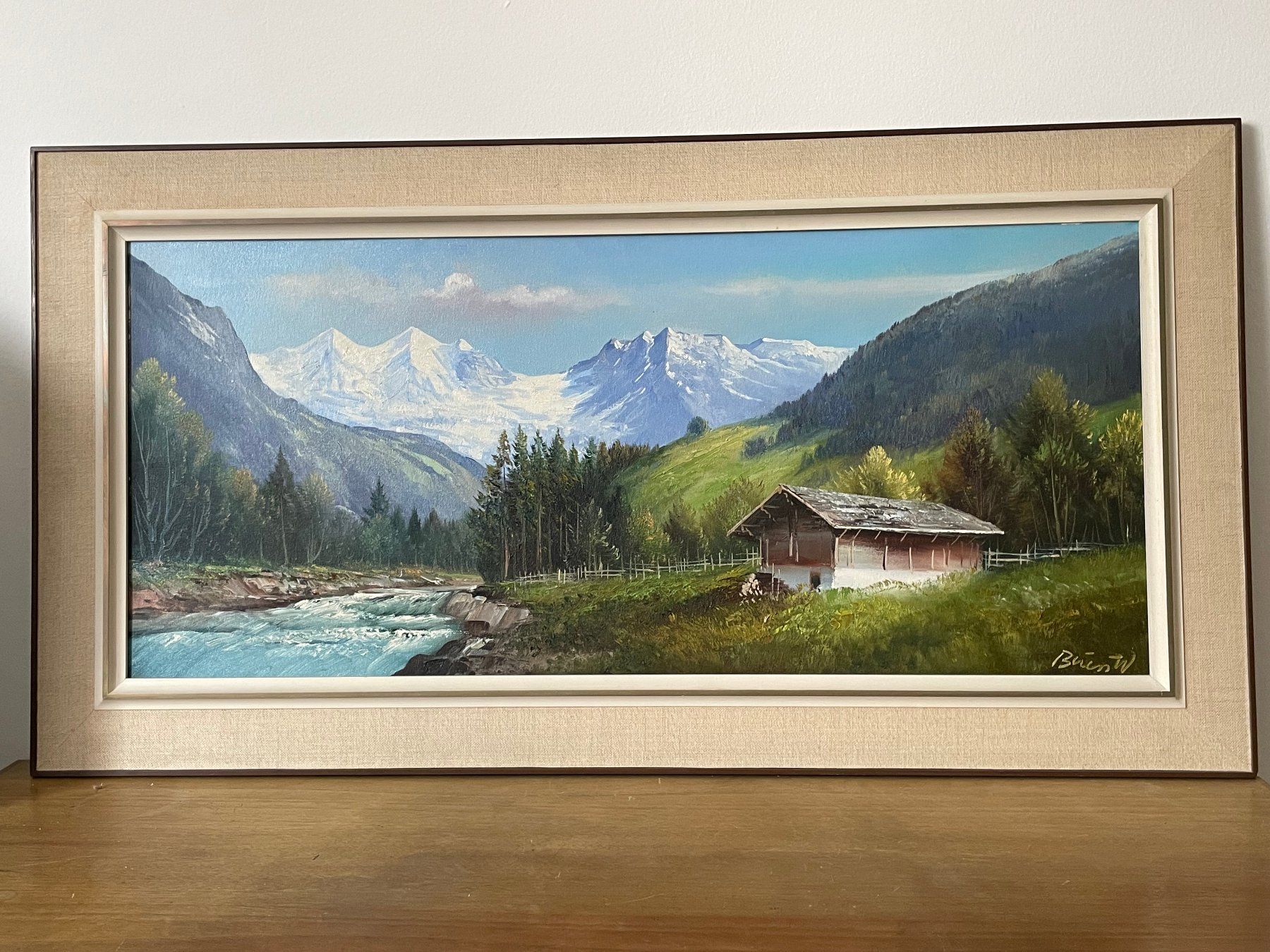 Gemälde: Originales Ölgemälde Walter Buess Kanderthal bei Mitholz – Gebraucht aus Münchenbuchsee von hamama18