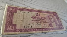 2.5 Lira 1930 Türkei Banknote guter Zustand