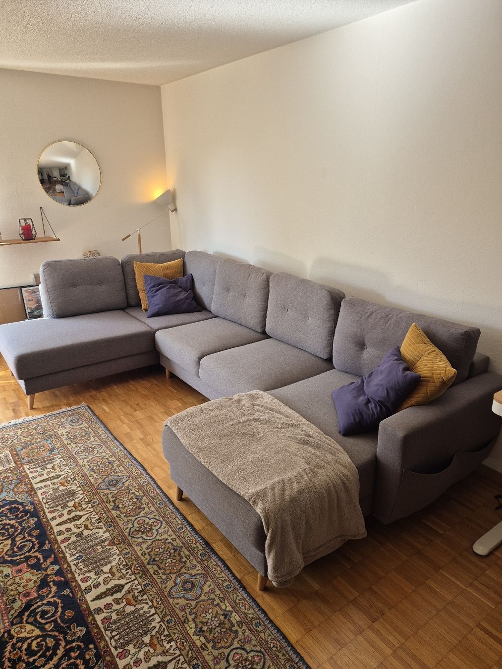 Divani: Ecksofa mit Schlaffunktion grau 296cm ab CHF 1.- – Usato da Zürich venduto da yanickaem89