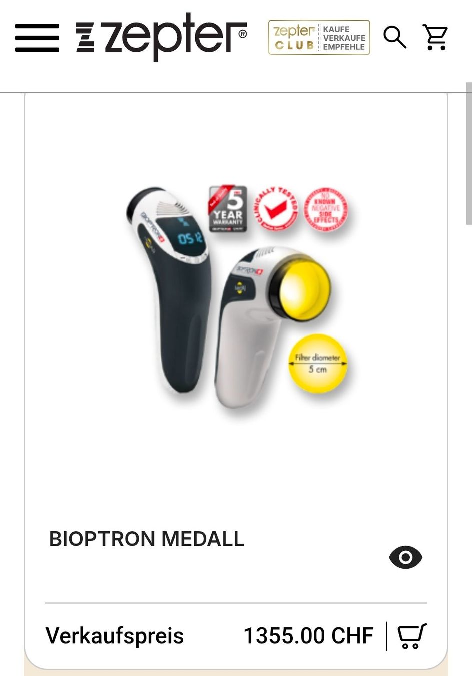 Bioptron Appareils médicaux: Bioptron MedAll Hyperlight Therapy System neuwertig – Neuf (Voir description) à Kreuzlingen par Kissriri 5