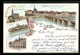 Litho Basel, Schiffslände u. Hotel 3 K