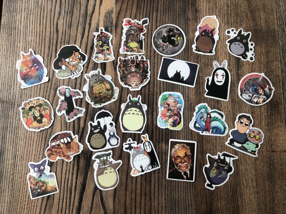 25 Stk. Sticker Kleber Ghibli Totoro Ohngesicht etc. (Neu und ...