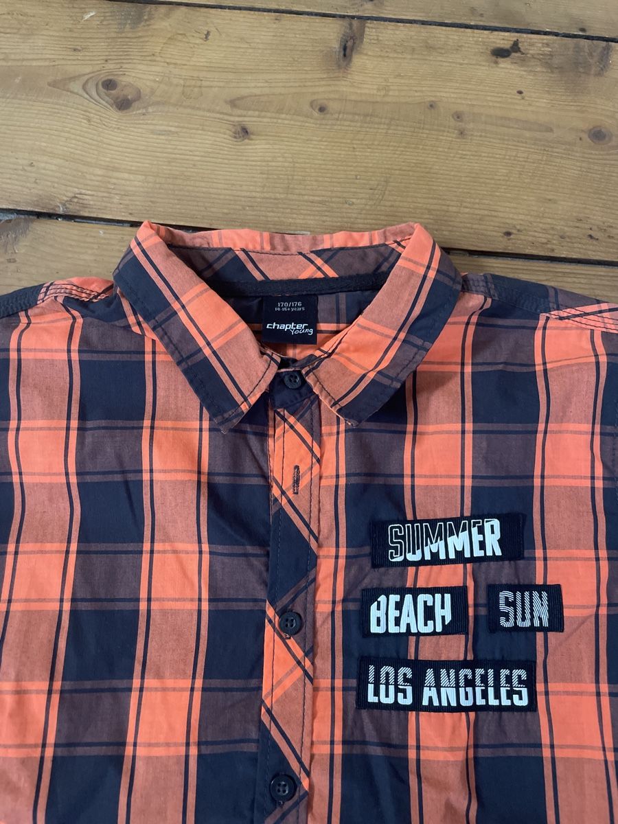 C&A Camicie, T-shirt & Polo: Hemd orange schwarz Größe 170/176 – Usato da Münchwilen TG venduto da BBJO 1