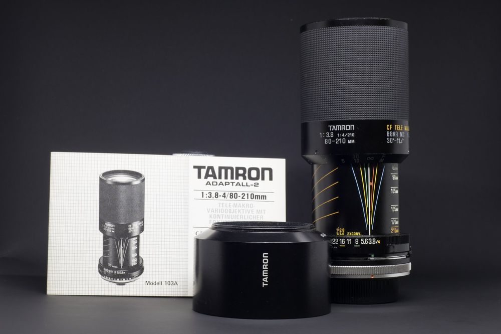 Nikon F Ai Mount Tamron 80-210mm f/3.8~4 Zoom Lens Adaptall-2 with Caps 03A V22