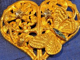Vintage vergoldete Philippe Ferrandis Paris Brosche