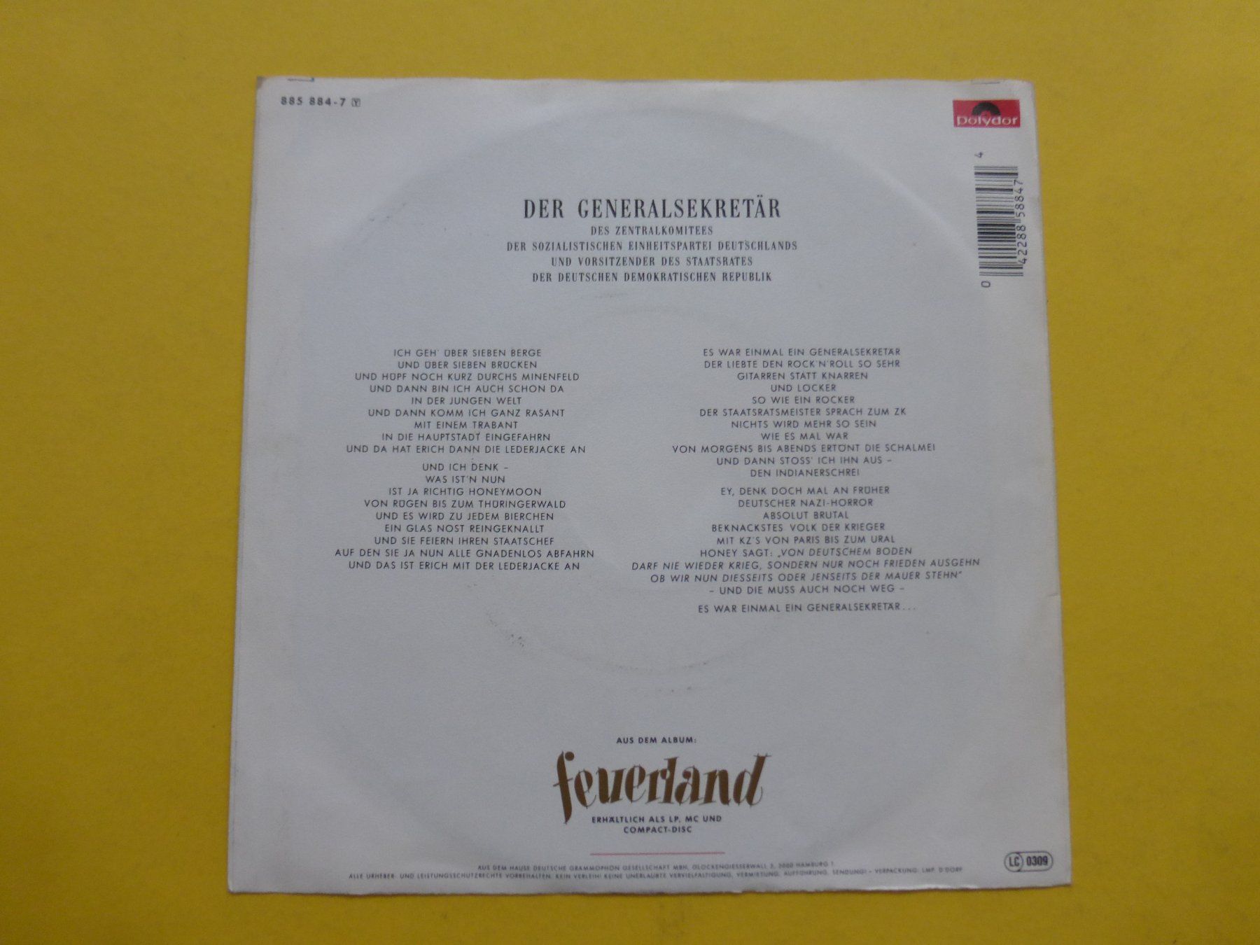 Dischi in vinile: Udo Lindenberg – Der Generalsekretär – Usato da Zürich venduto da Swiss57 1
