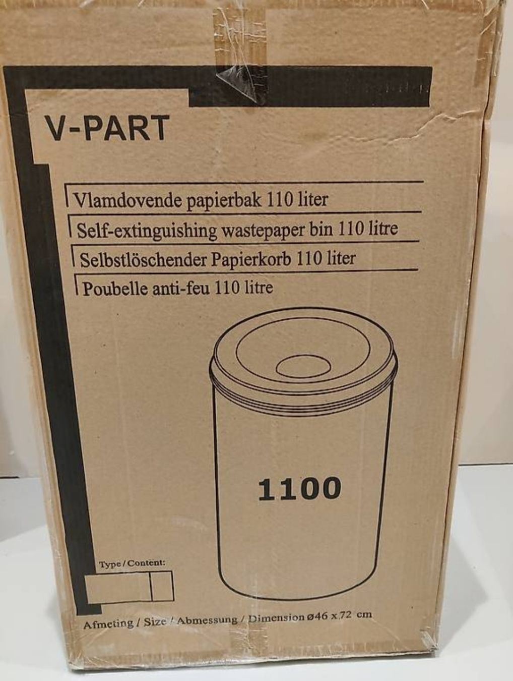 Abfalleimer: Selbstlöschender Papierkorb 110L – Neu und originalverpackt aus Volketswil von mar_c5pv 1