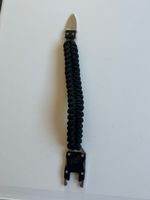 Survival Armband Paracord schwarz mit Mini Messer(2S2)
