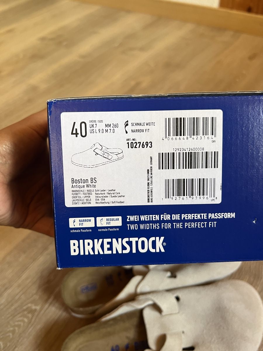 Birkenstock Scarpe da uomo: Birkenstock Boston Veloursleder Gr.40 – Nuovo e nell'imballaggio originale da Gurtnellen venduto da familie_mueller 4
