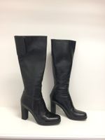 Authentic PRADA Sport Women's Black Leather Tall Boots EU 38