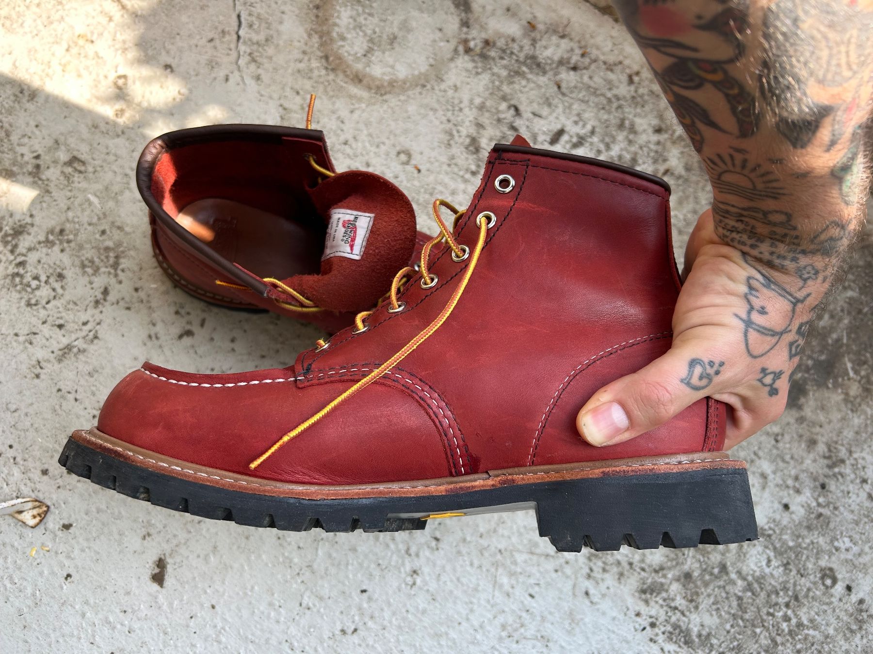 Red Wing Scarpe da uomo: RED WING 8209 Norway Moc Boots Leder – Usato da basel venduto da cac_h9p8 1