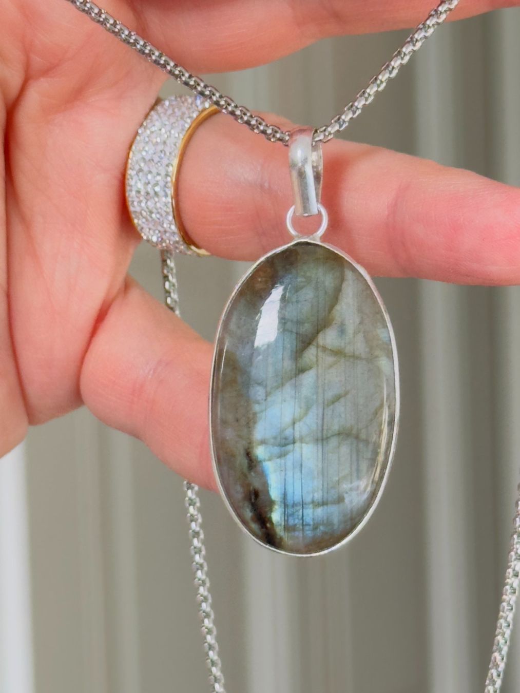 Catenine: Labradorite necklace – Nuovo e nell'imballaggio originale da Genève venduto da AGBERG 6