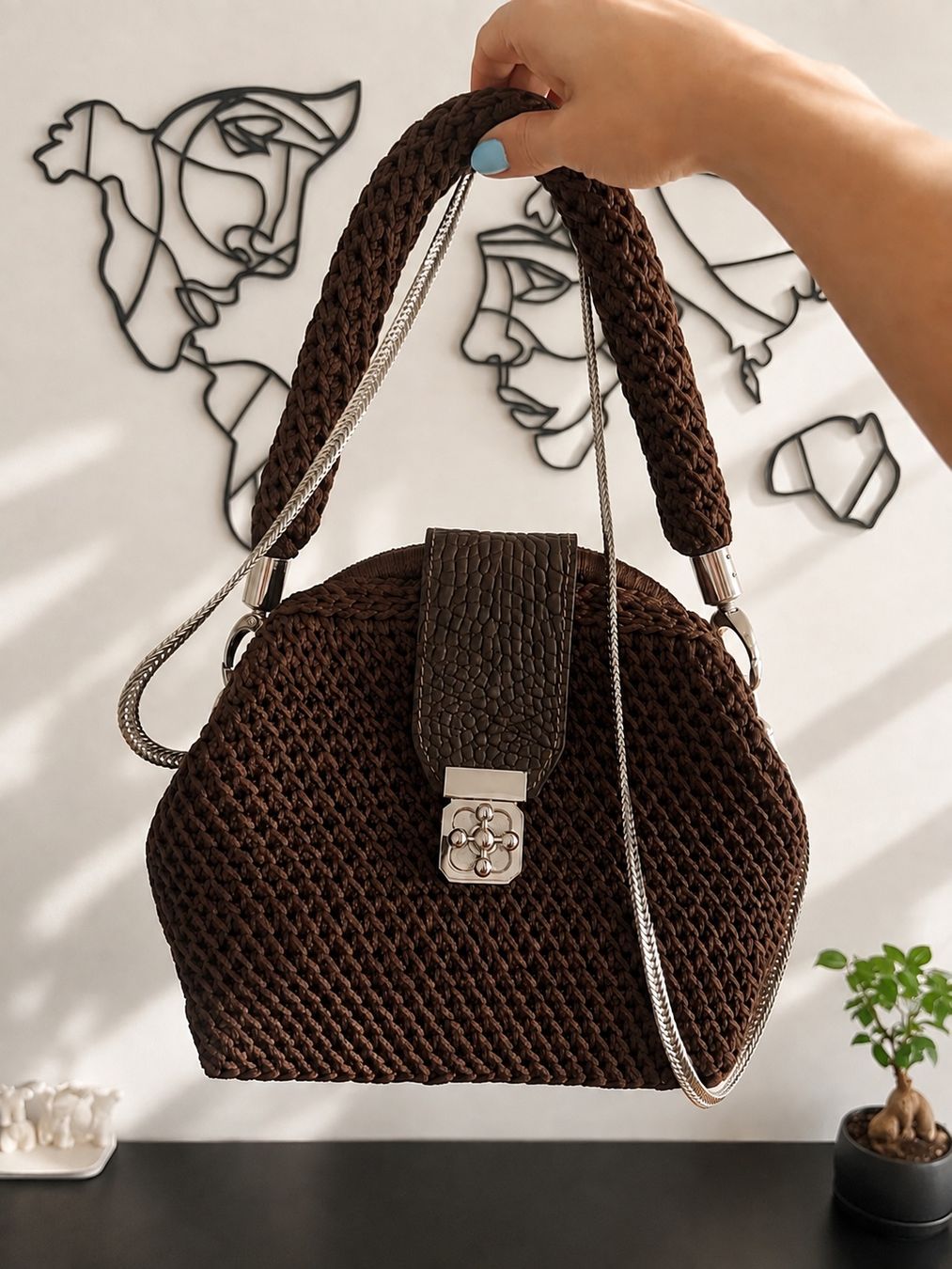 Borse da donna: Handgemachte Tasche aus Polyesterkordel – Nuovo (secondo la descrizione) da Zürich venduto da kat_qy5w