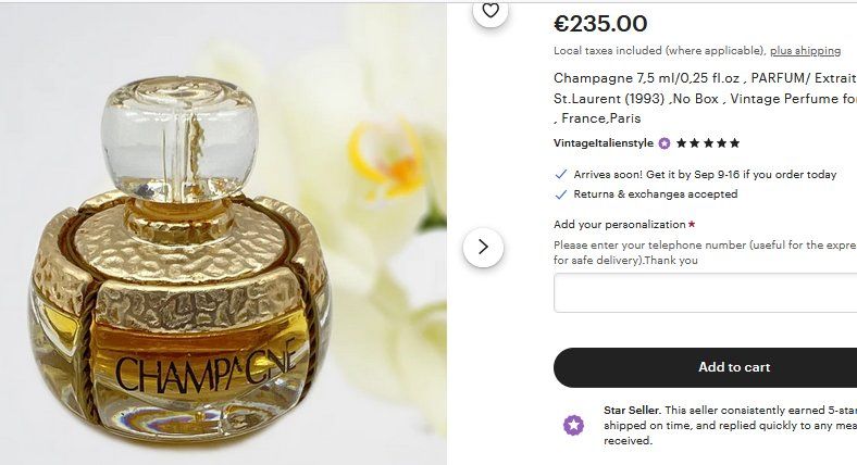 Saint Laurent Parfum & Eau de Toilette: Yves Saint Laurent 7.5ml EdP Vintage – Gebraucht aus Collonges von Auganien 1