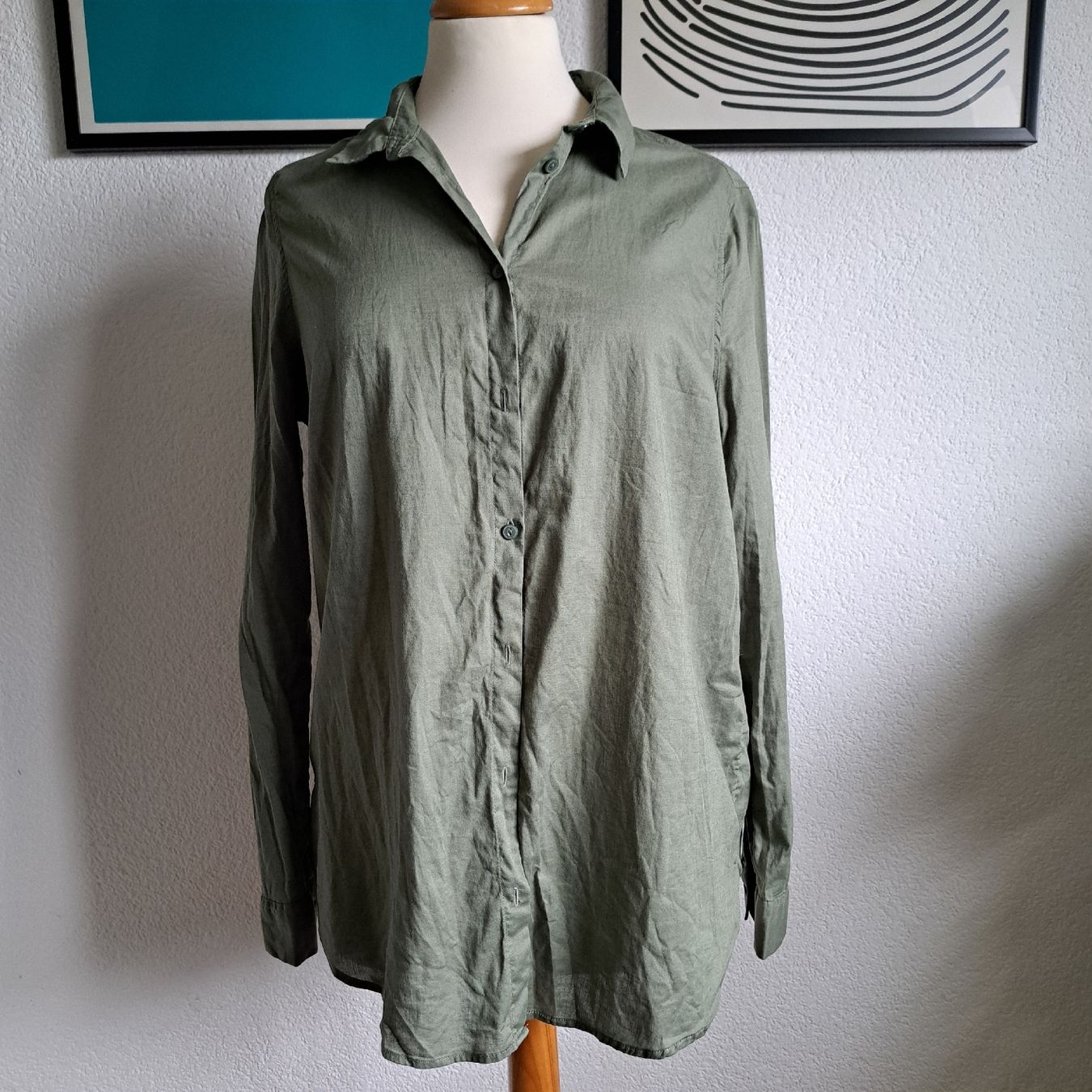 H&M Camicette: H&M Bluse, olivegrün, Gr. 38 – Usato da Kriegstetten venduto da Jakasi