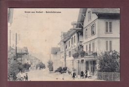 Gruss aus HUTTWIL - Bahnhofstrasse - 1910